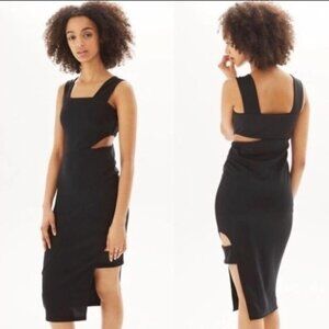 Topshop Wide Strap Cutout Bodycon Midi Dress Size 2 New